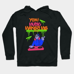 Disc Jockey On Music Hoodie